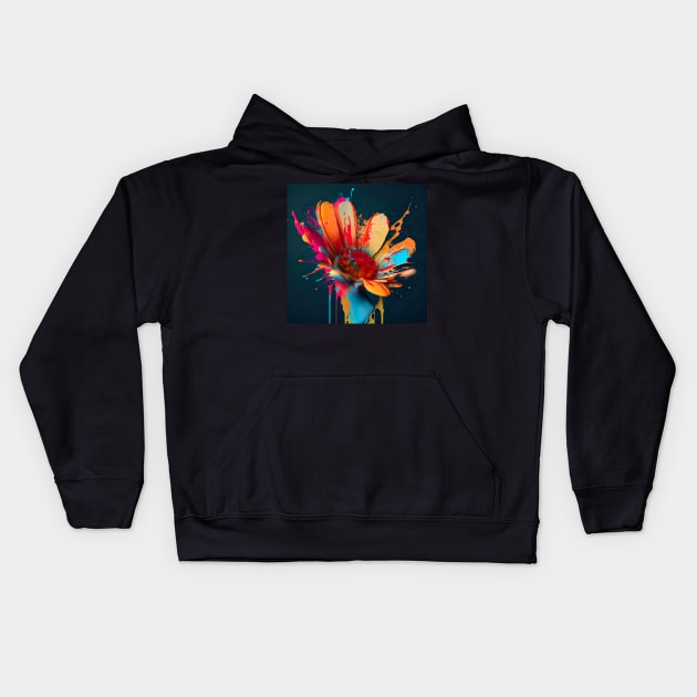 Colorful Design Kids Hoodie by Flowers Art by PhotoCreationXP